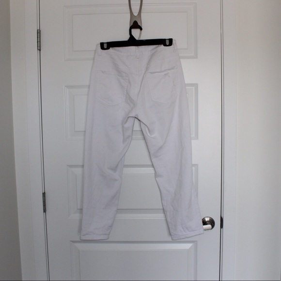 White Distressed Boyfriend Jeans - Picture 2 of 3